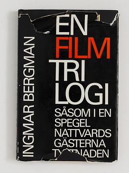 Books, 2 volumes, Ingmar Bergman, "Bilder", Nordstedts förlag AB, Stockholm 1990 and "En filmtrilogi", P.A Nordstedt & söners förlag, Stockholm 1963.