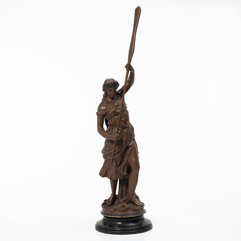 Decorative sculpture, "Britomartis", circa 1900.