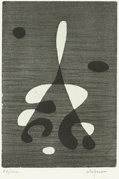 Pierre Olofsson, etchings, 5 pcs, signed and numbered.