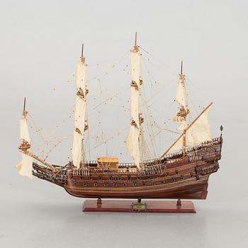 MODELL AV  "VASA" SKEPPET, 1900-talets andra hälft.