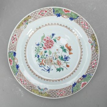 TALLRIKAR, 4 st, porslin, Qing dynastin, Qianlong, (1735-1796).