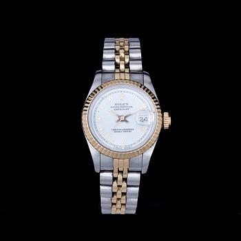 DAMARMBANDSUR, Rolex, Oyster Perpetual, Datejust stål/guld, cert från 1987 medföljer.