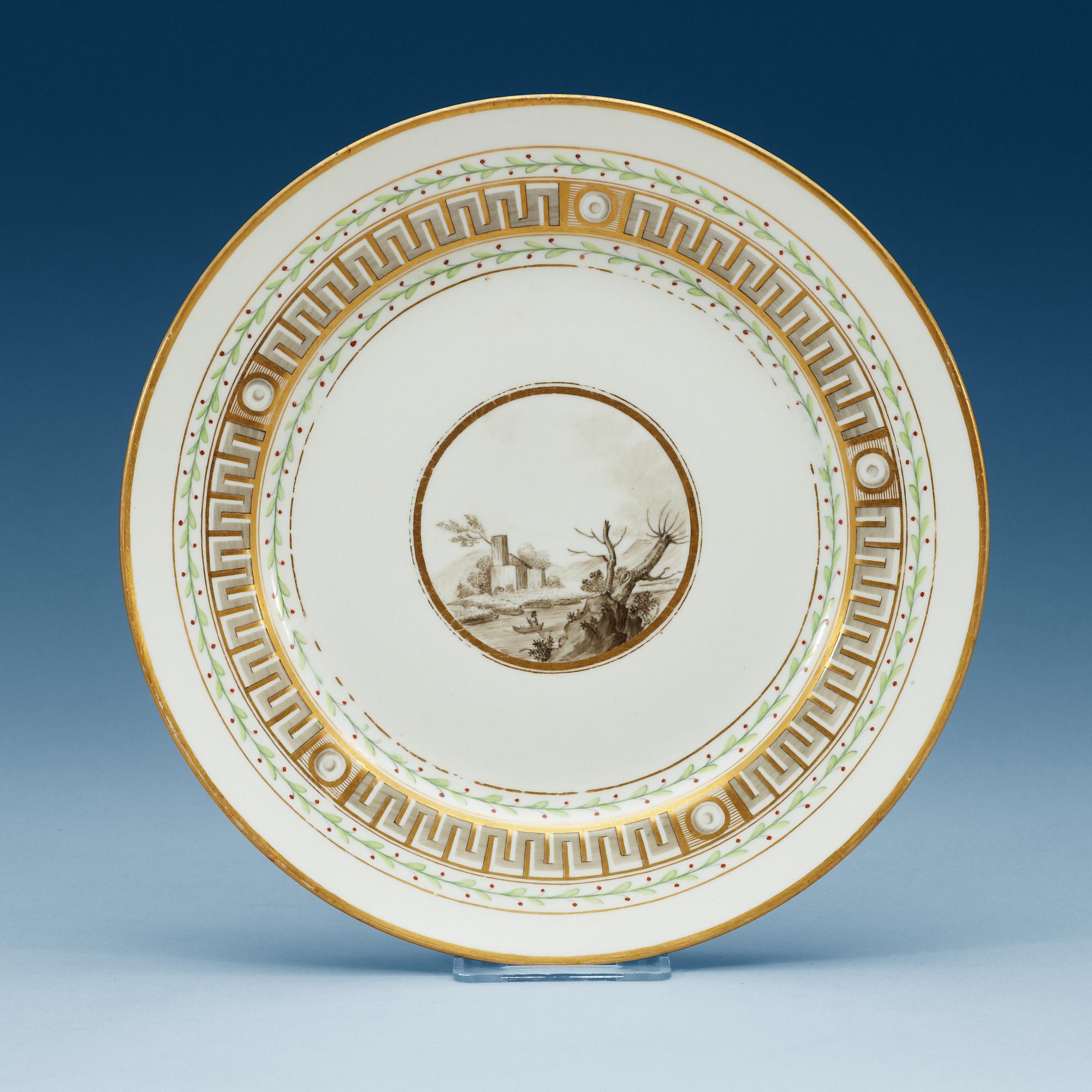 TALLRIKAR, 11 stycken, porslin. Frankrike, omkring 1800.