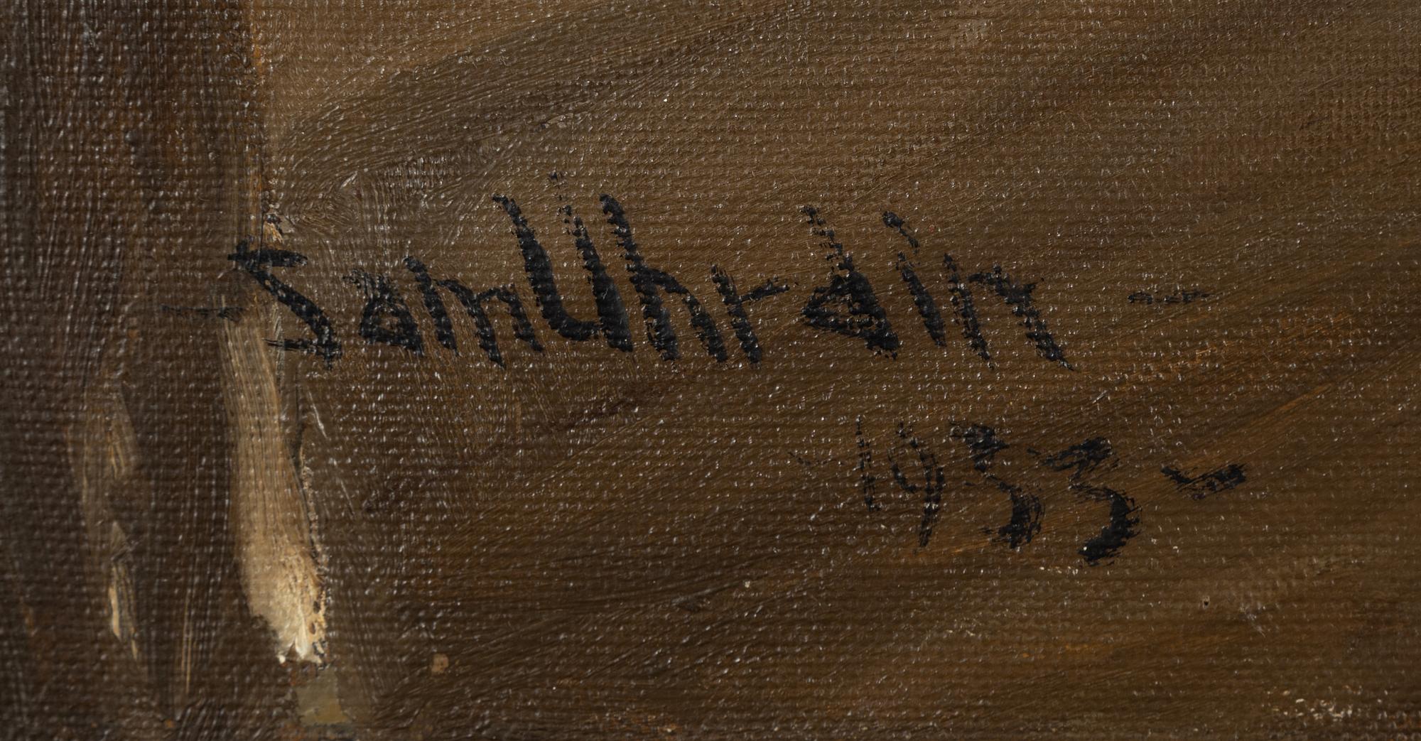 Sam Uhrdin, olja på duk, signerad och daterad och daterad 1933.