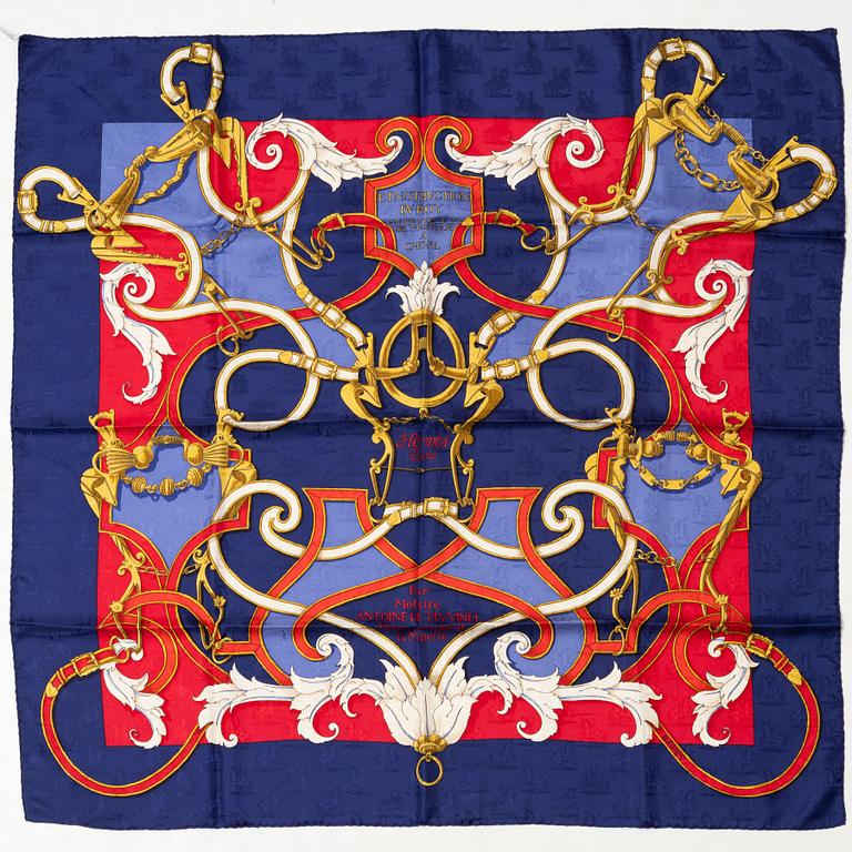 Hermès, scarf, "L'Instruction du Roy en l'exercice de Monter à Cheval".