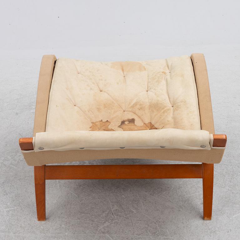 Bruno Mathsson, armchair with footstool, "Pernilla", DUX, late 20th century.