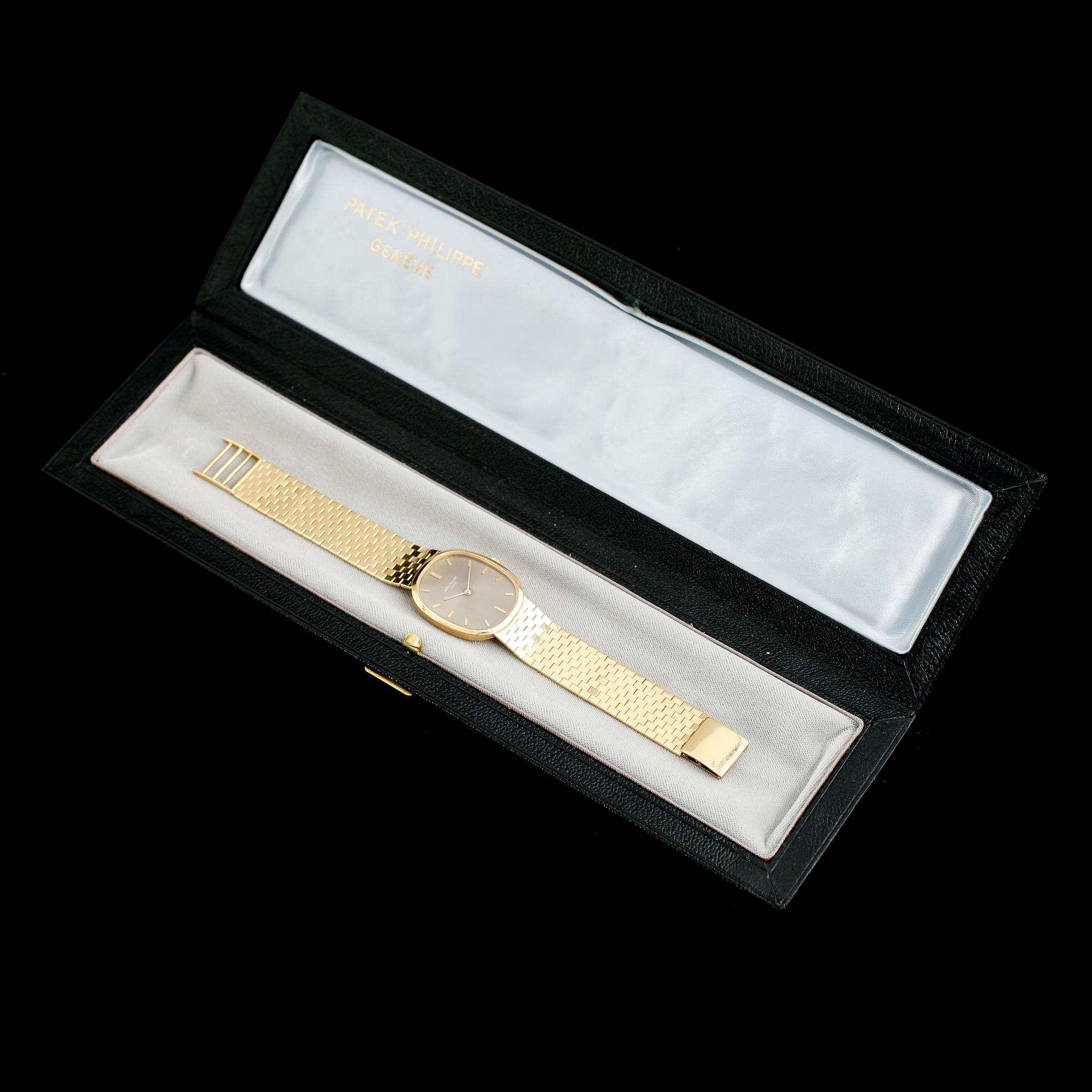ARMBANDSUR, 18 k guld, Patek Philippe, Ellipse, Geneve. Vikt med urverk ca 64 gram.