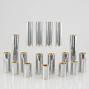 Staffan Engelsson, candlesticks, 17 pcs, second half of the 20th century.