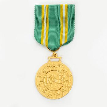 Medalj, 18K guld, Sporrong, Stockholm, 1958.