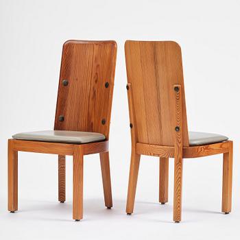 Axel Einar Hjorth, a set of ten stained pine "Lovö" chairs, Nordiska Kompaniet, Sweden, 1930s.