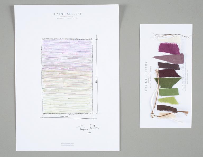 MATTA. Lin och bomull. 300 x  188 cm. Design av Toyine Sellers. Handvävd av Vandra Rugs.