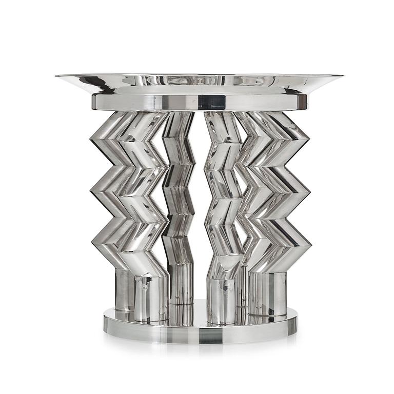 ETTORE SOTTSASS, uppsatsskål "Murmansk", Memphis, Italien ca 1982. 800/1000 silver.