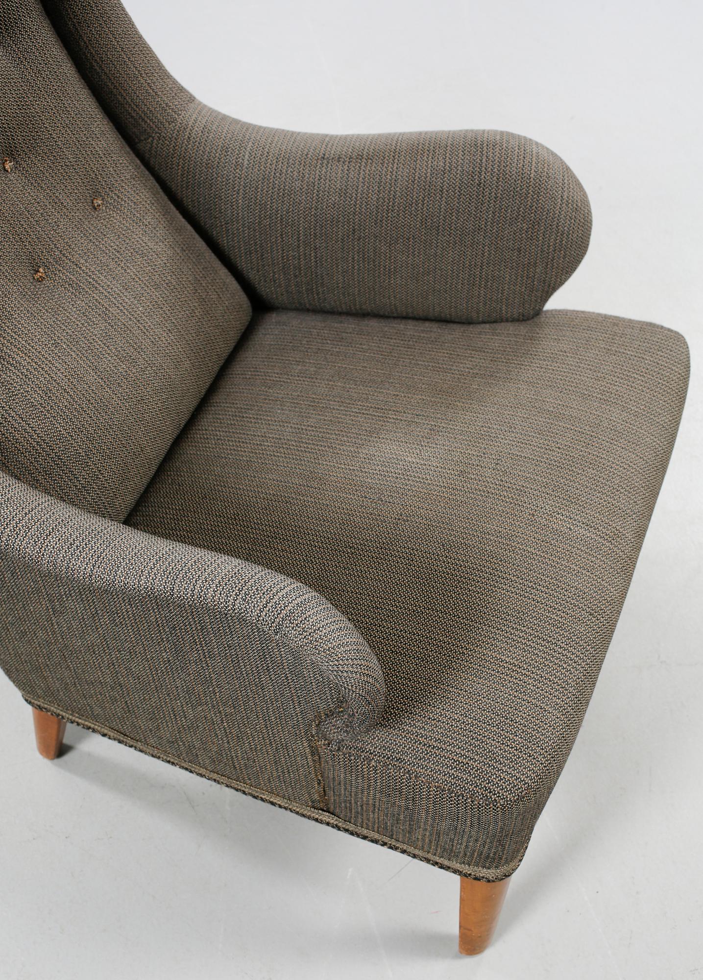 A chair, model Oscar, designed by Carl Malmsten for Carl Malmsten AB, bought 31 of January 1962.