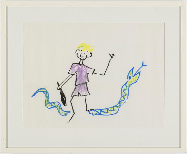 STIG CLAESSON, kritteckning, osignerad.