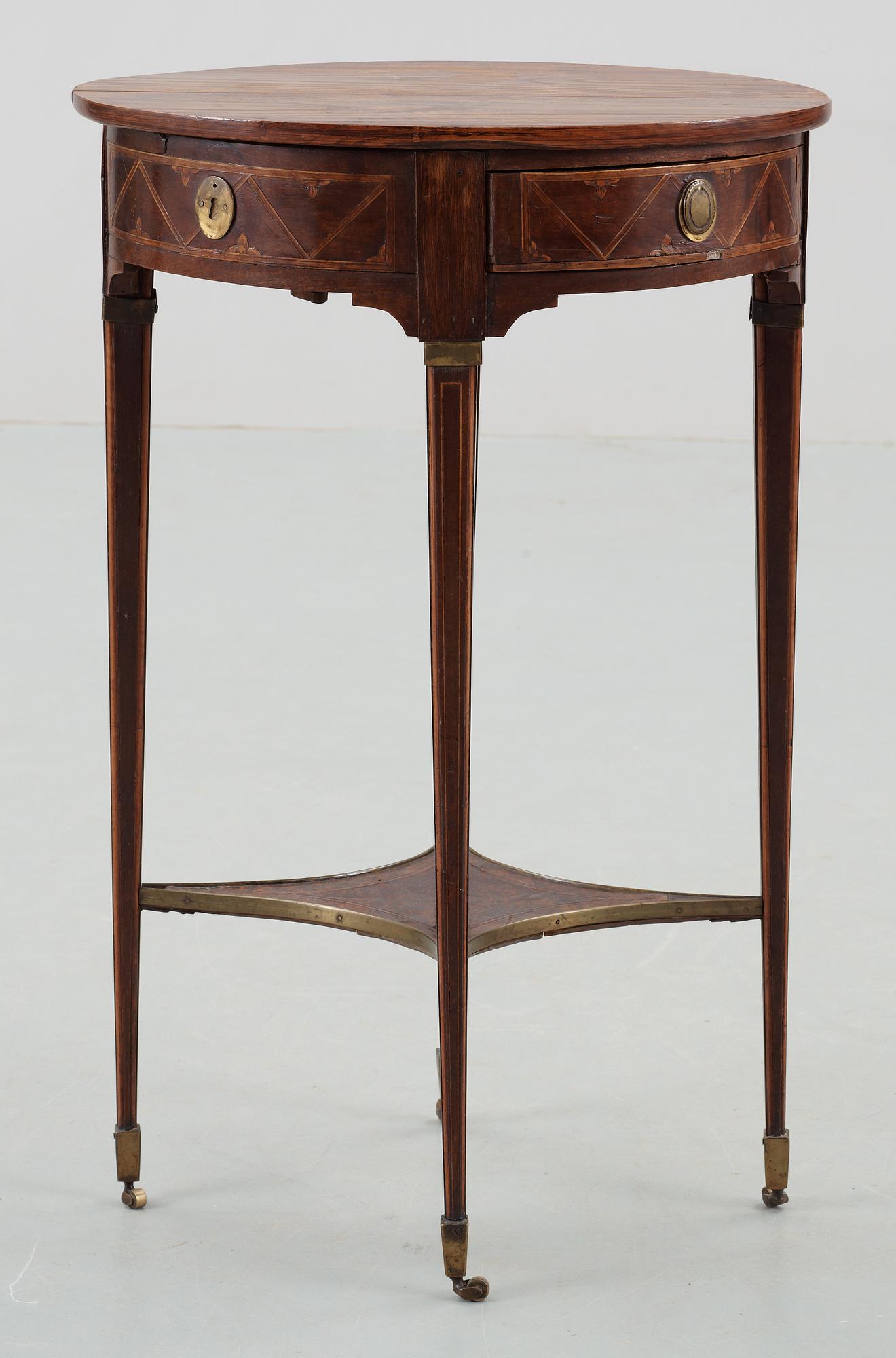 A Gustavian late 18th Century table in the manner of A. Lundelius.