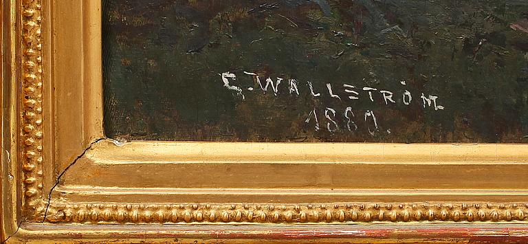 CARL GUSTAF WALLSTRÖM, olja på duk, sign samt dat 1880.