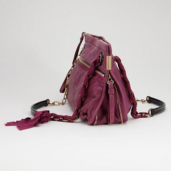 LANVIN, a purple leather shoulder bag.