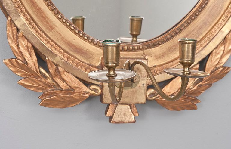 PEILILAMPETTI, kustavilainen, 1700-luvun loppu.