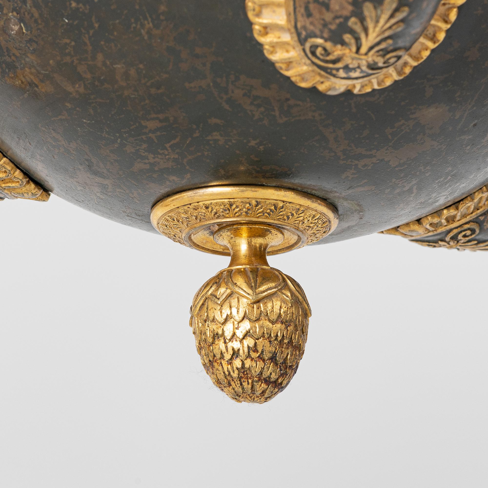 Ampel, för tre ljus, Frankrike, 1800-talets början,  Empire.