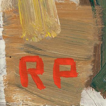 Ragnar Person, olja på pannå, sigerad RP.