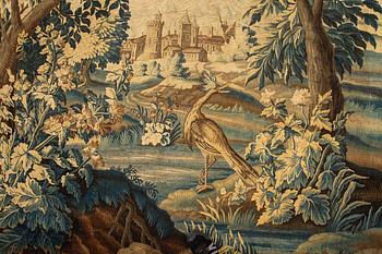 A tapestry, "Verdure", tapestry weave, ca 312-318 x 302-307 cm, Aubusson around 1700-first half of the 18th century.