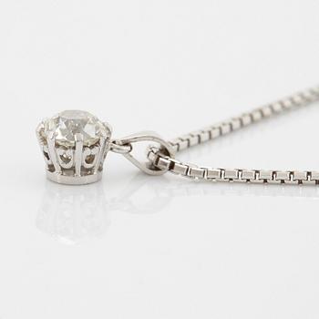 Hängsmycke 18K vitguld med en gammalslipad diamant vikt 1.44 ct enligt gravyr.