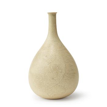 A Stig Lindberg stoneware vase, Gustavsberg's studio probably 1950's.