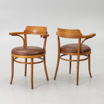 Armchairs, 6, model No. 3, Thonet, first half of the 20th century.