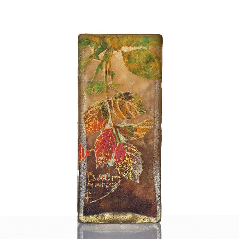 Daum Frères, a set of two Art Nouveau cameo glass vases, Nancy, France.
