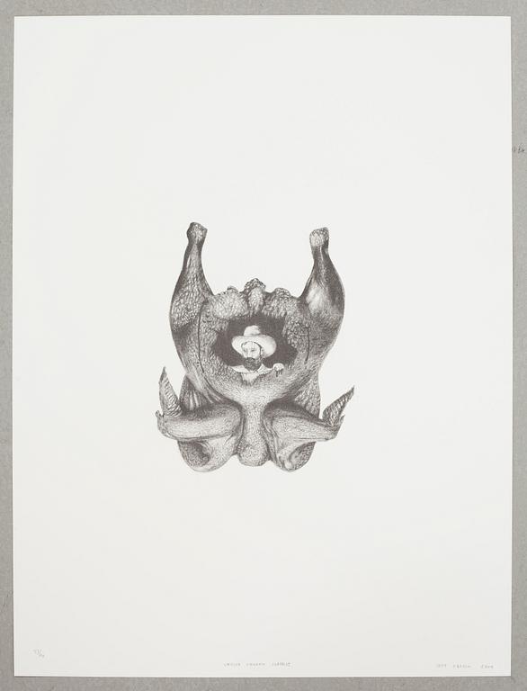 JEFF OLSSON, a litograph, signed, numbered 43/90 and dated 2009.