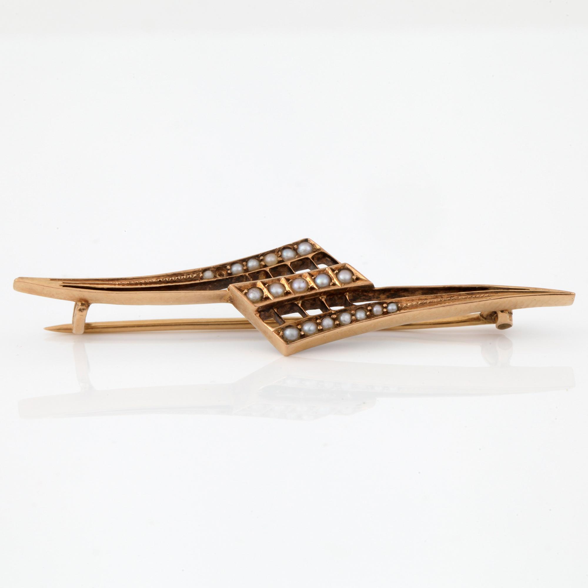 PARTI GULDSMYCKEN, 14 delar, 14-18k, Sverige och övriga Europa 1900-tal. Tot ca 27 gram.