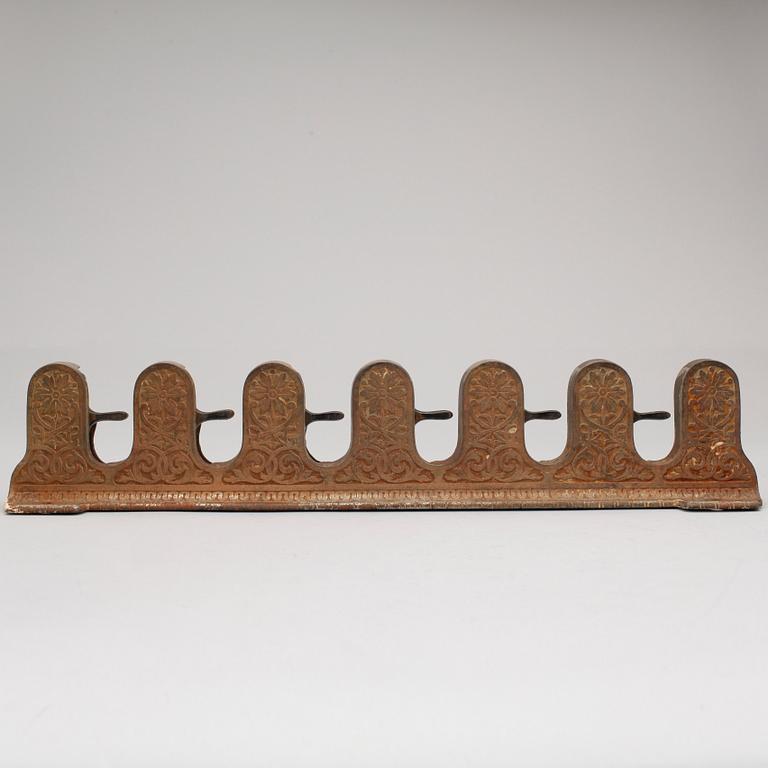PARAPLYSTÄLL, 2 delar, metall, jugend, omkring 1900.