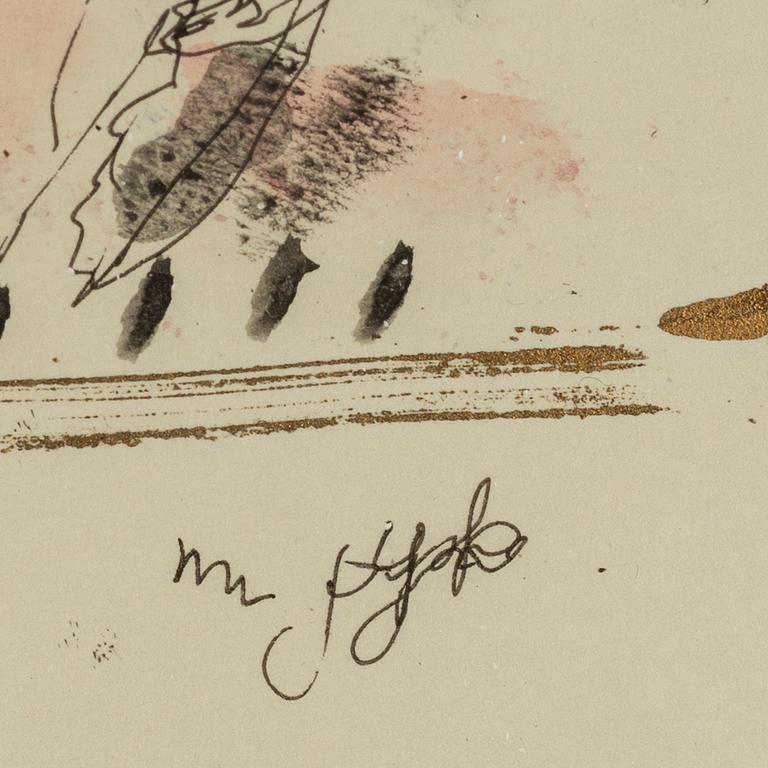 Madeleine Pyk, mixed media, signed.