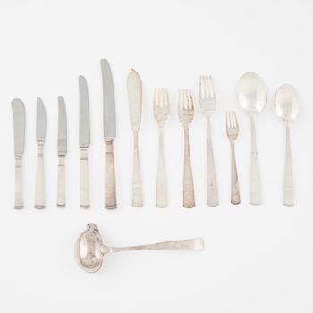 Jacob Ängman, a 66-piece silver cutlery, model 'Rosenholm', GAB, including Stockholm 1965.