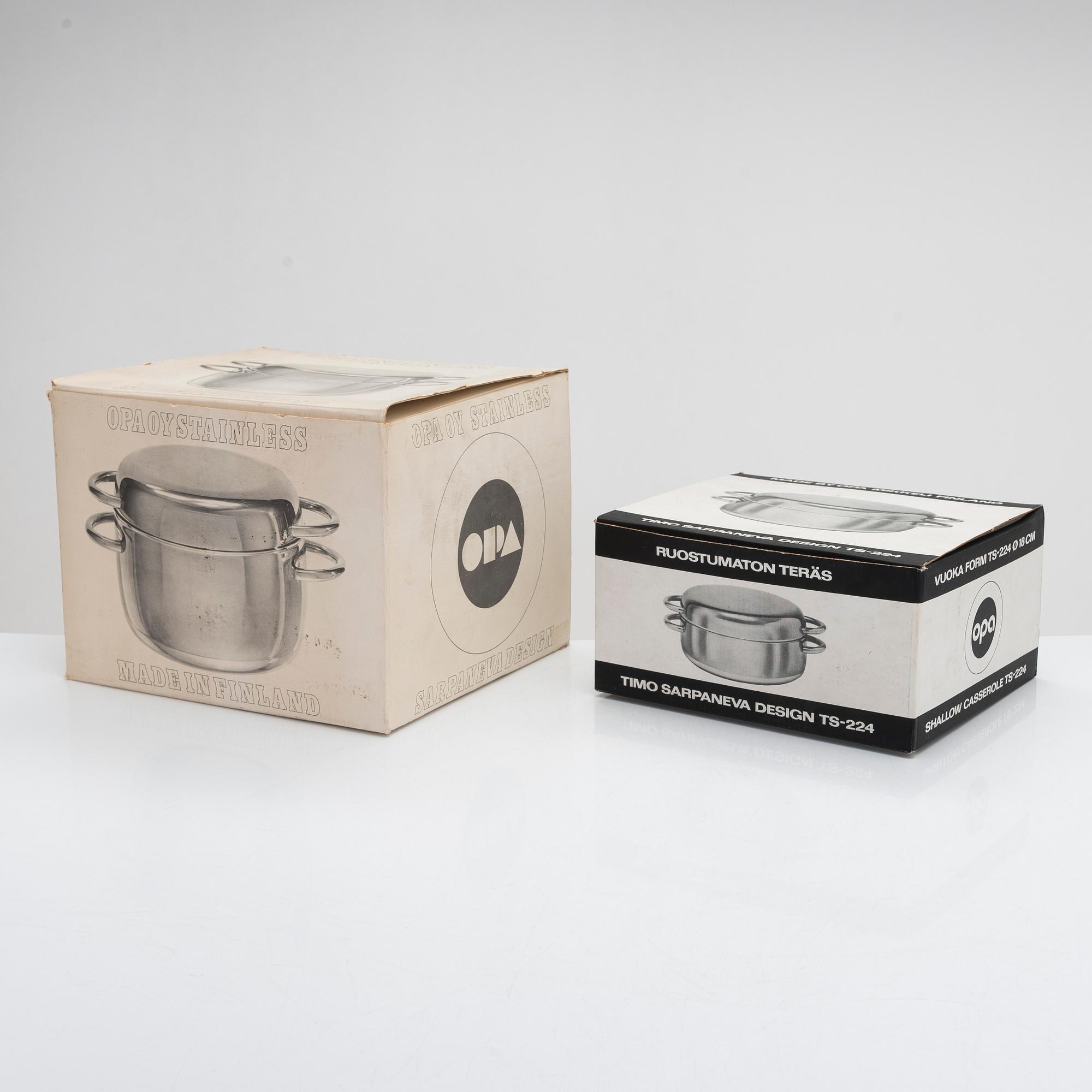 Timo Sarpaneva, three pans manufacturer OPa Ltd. 1970s.