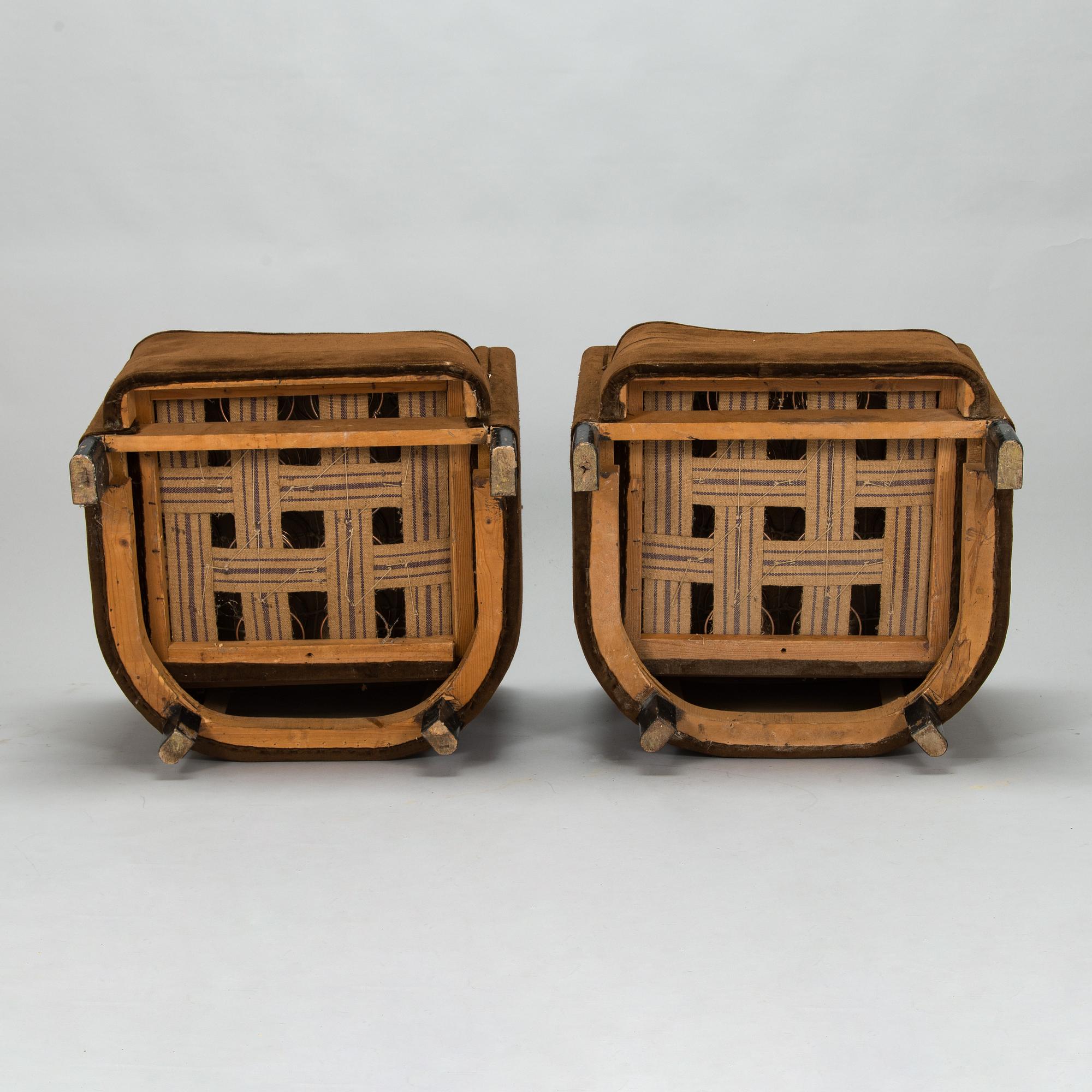 A pair of 1930's 'Continent' nr 217 armchairs for Asko.