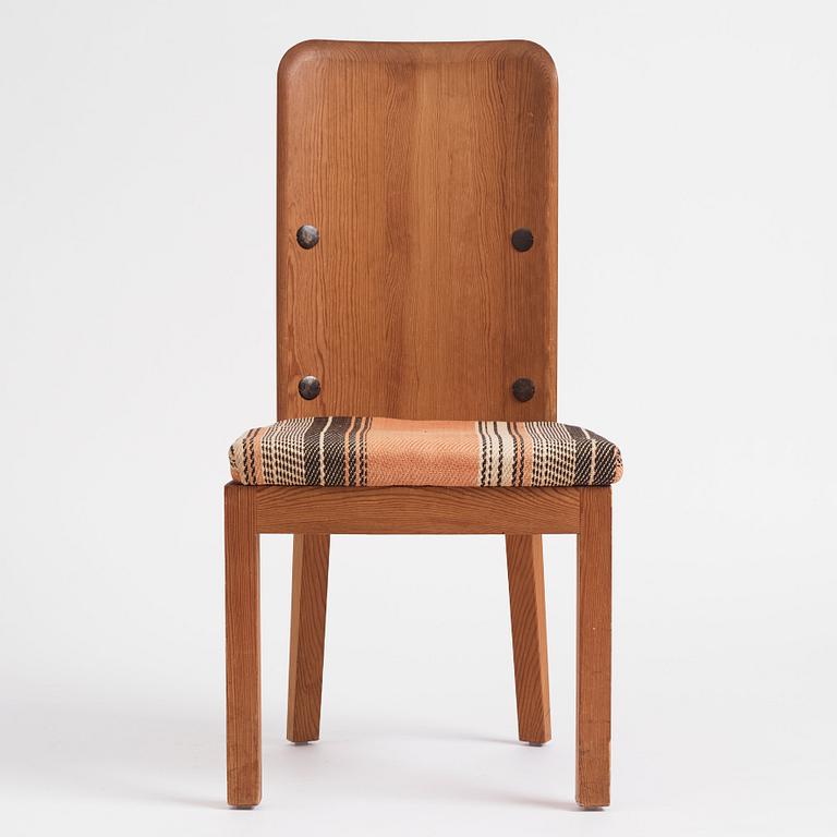 Axel Einar Hjorth, a stained pine 'Lovö' chair, Nordiska Kompaniet, Sweden 1930s.