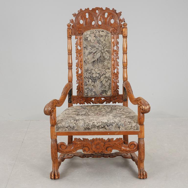 KARMSTOL, barockstil, 1800-tal.