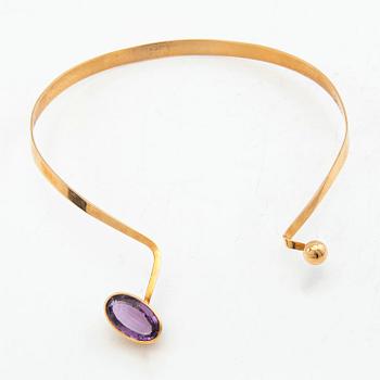 Necklace, 18K with amethyst.