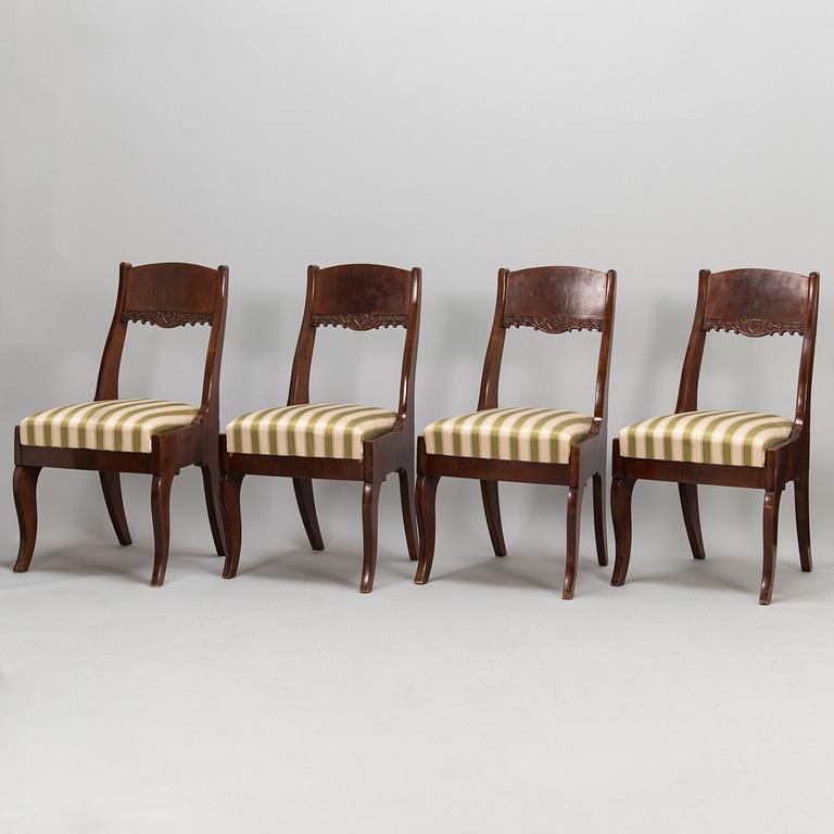 Four c. 1820-40's Russian side chairs.