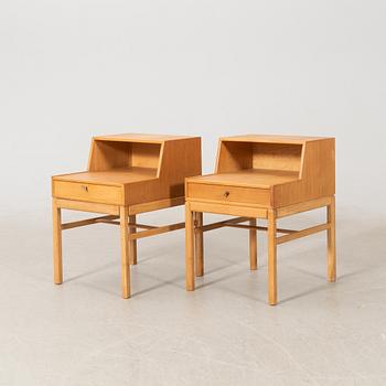 Sven Engström & Gunnar Myrstrand bedside tables, a pair "Casino" Bra Bohag Tingströms, second half of the 20th century.