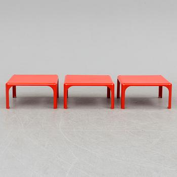 VICO MAGISTRETTI, bord, 3 st, "Demetrio 45", Artemide, Milano, Italien.