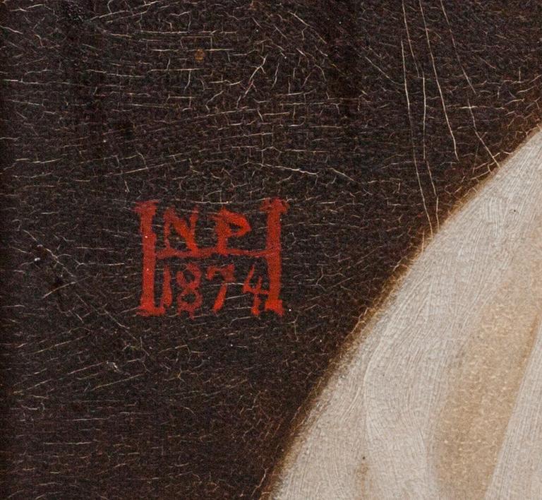 NIELS PETER HOLBECH, olja på duk, monogramsignerad och daterad 1874.