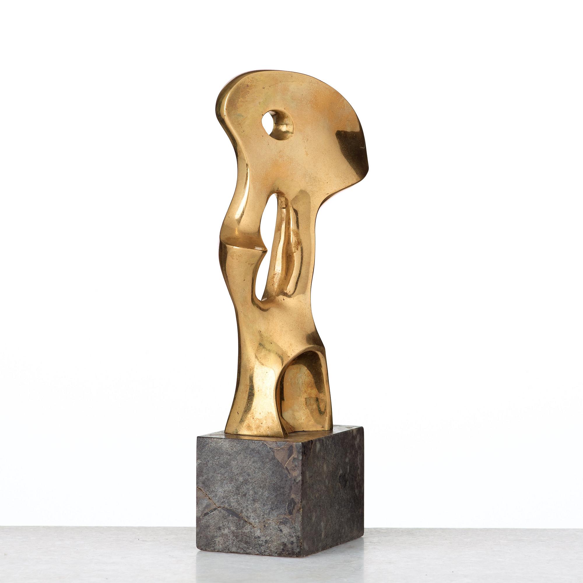 CHRISTIAN BERG, Polished bronze.Signed C.B. Copy no 1. (Edition of 5). The motif conceived 1972.