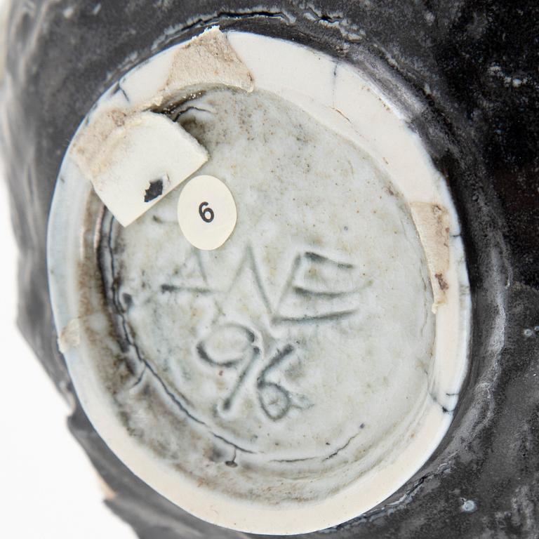 Jane Reumert, a stoneware vas, Copenhagen, Denmark, signed Jane and dated 96.