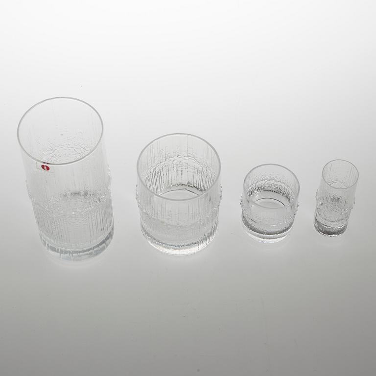 TAPIO WIRKKALA, 42 delar, glasservis, "Niva", Iittala.