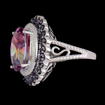 RING, sterlingsilver, tanzanit. Vikt ca 7 g.