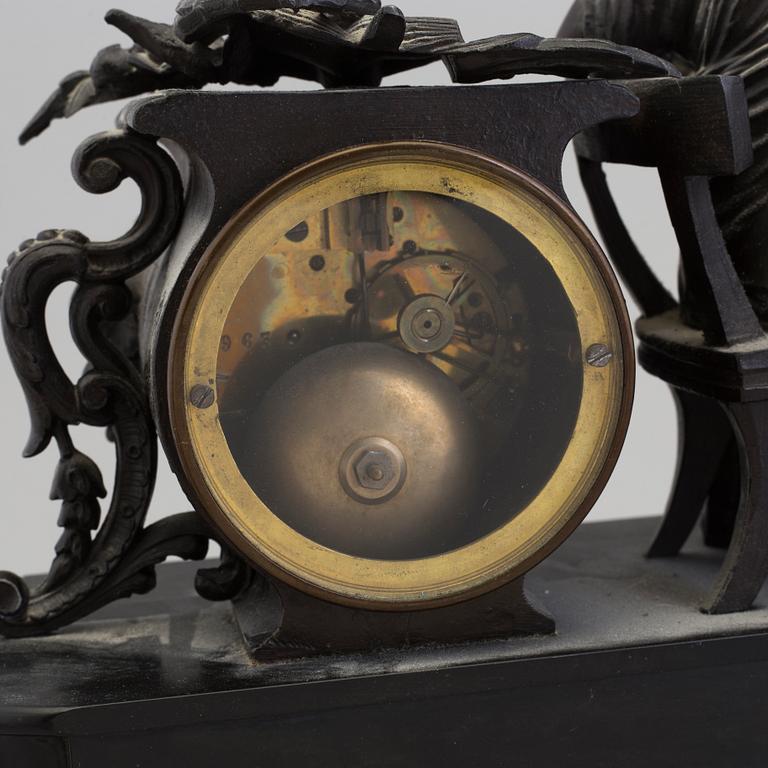 A 19th century mantle clock.