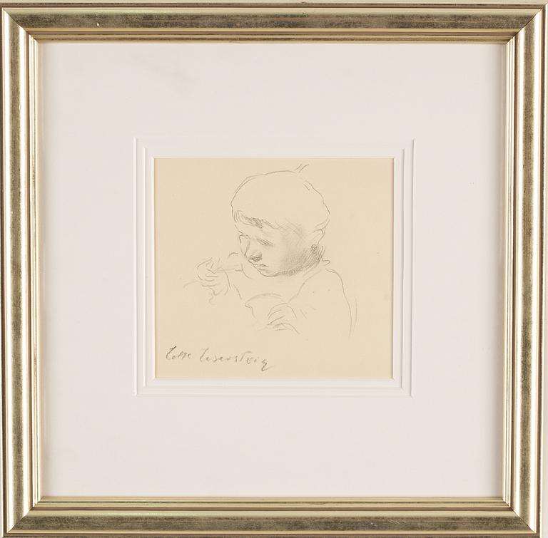 Lotte Laserstein, drawing, signed.