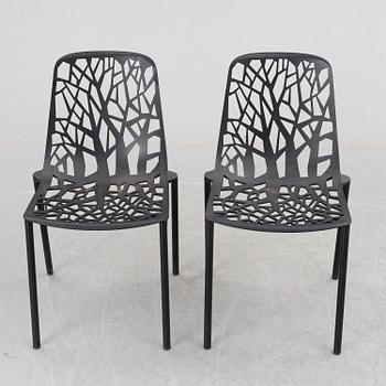 A pair of Selva aluminium garden chairs.